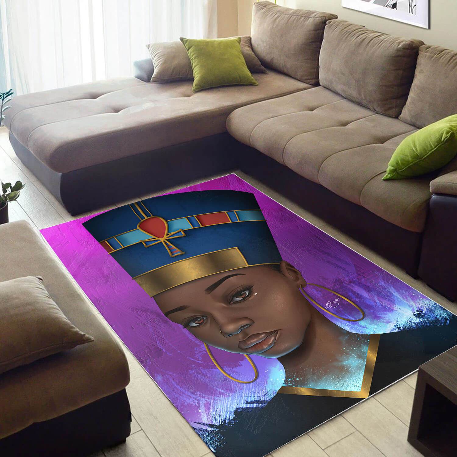 African American Area Rugs Beautiful Afro Lady African Print Carpet Afrocentric Home Decor And Style WBG49029