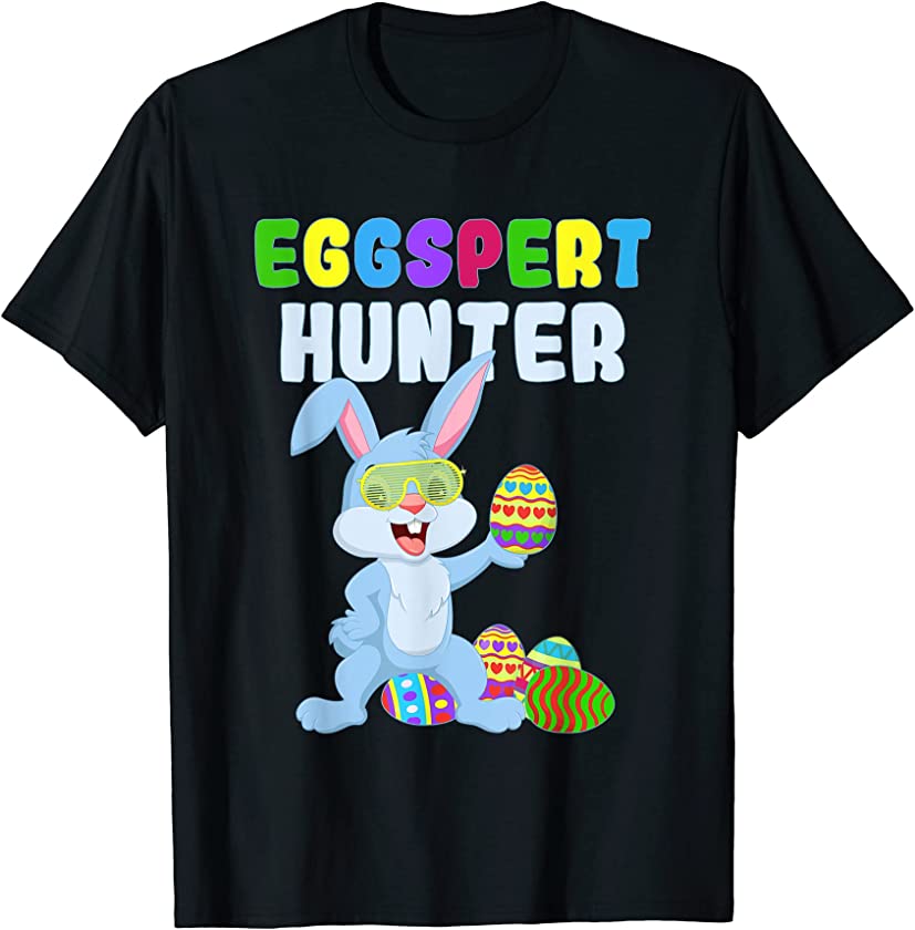 Cute Funny Eggspert Hunter Boys Easter Rabbit Egg Hunt Tee T-Shirt