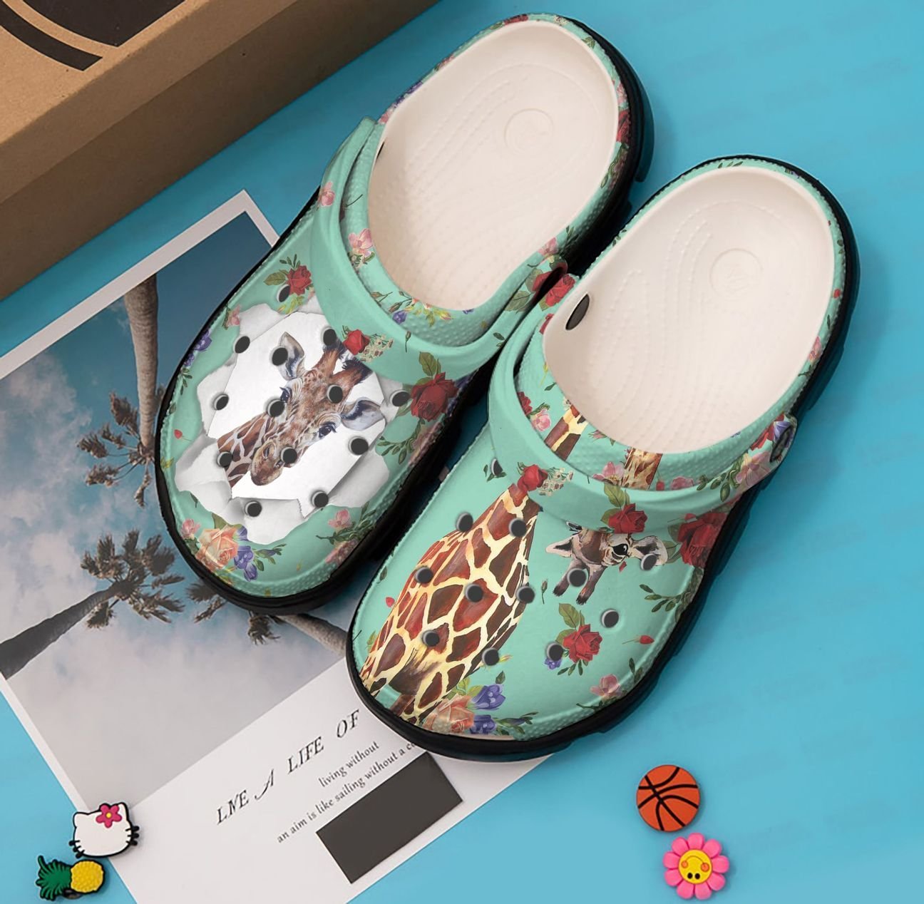 Giraffe Personalized Clog, Custom Name, Text, Color, Number Fashion Style For Women, Men, Kid, Print 3D Cute Giraffe