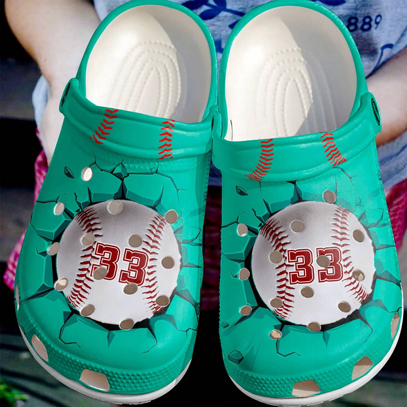 Baseball Personalized Personalize Clog, Custom Name, Text, Fashion Style For Women, Men, Kid, Print 3D Whitesole Baseball Lover