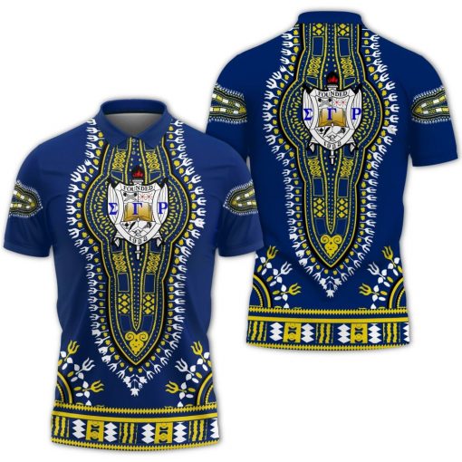 Sigma Gamma Rho 1922 Dashiki Pattern Polo Shirt