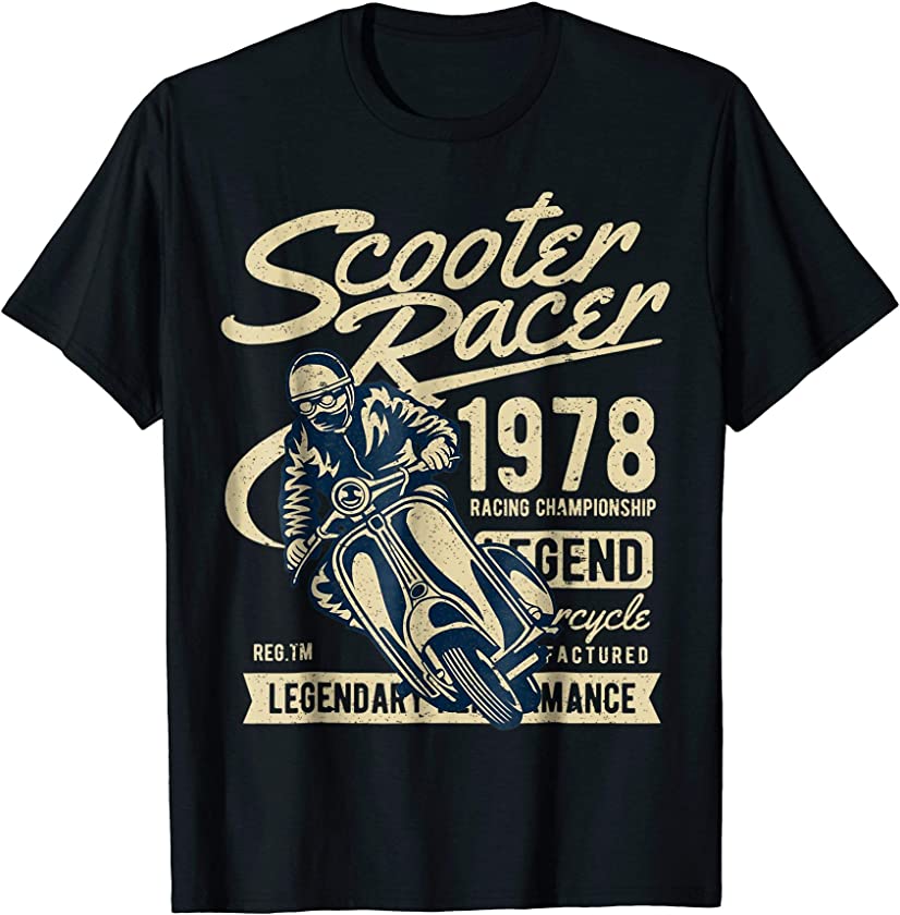 Vintage Retro Style Scooter T-Shirt – Old school motorcycle