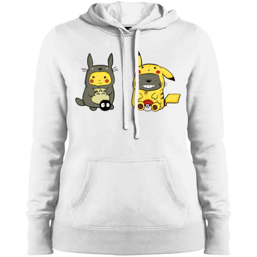 AGR totoro pikacu Ladies’ Pullover Hooded Sweatshirt