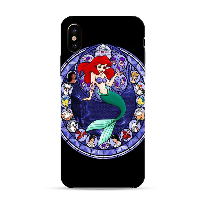 Ariel The Little Mermaid Stained Glass iPhone X 3D Case