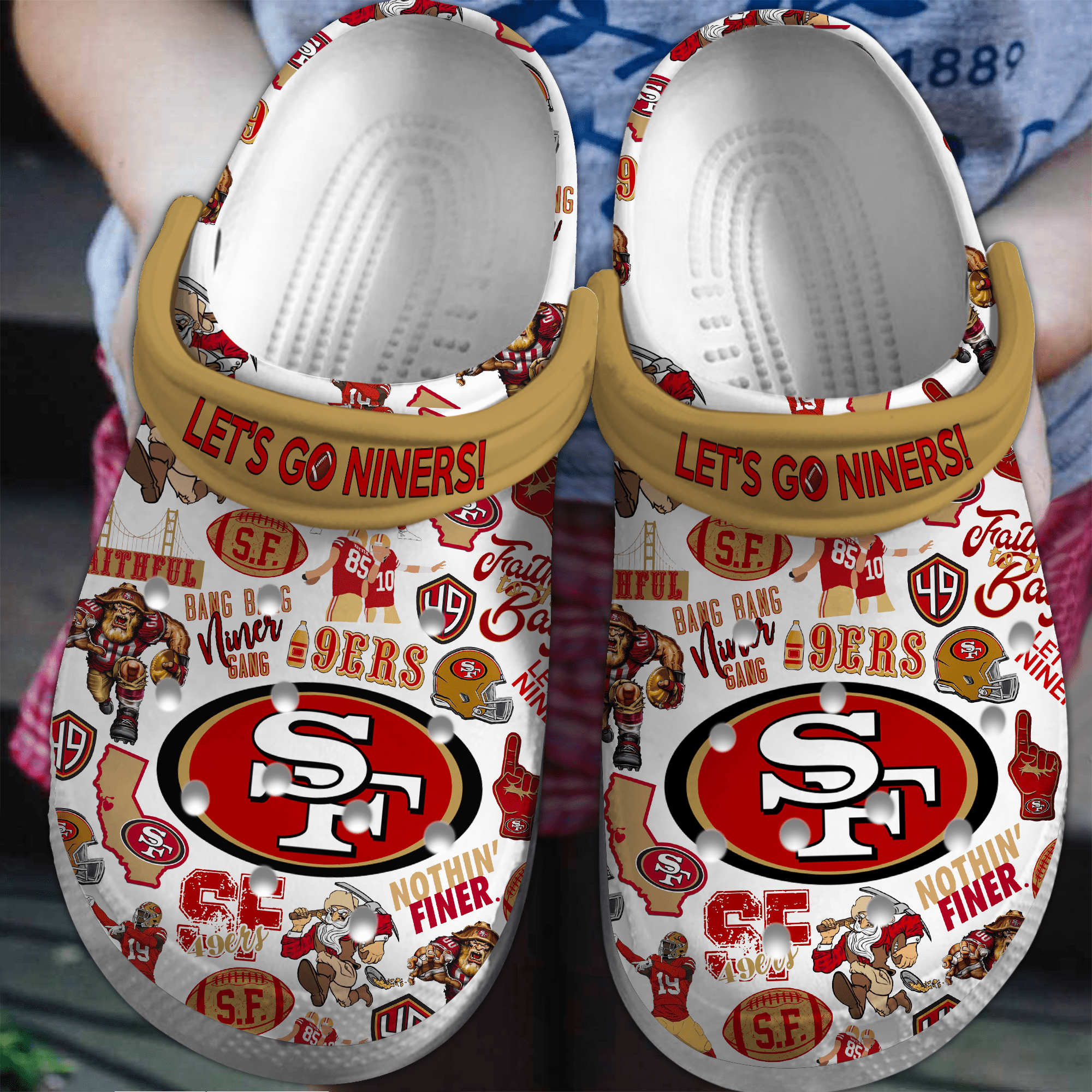 San Francisco 49ers NFL Sport Crocs Crocband Clogs Shoes Comfortable For Men Women and Kids 3