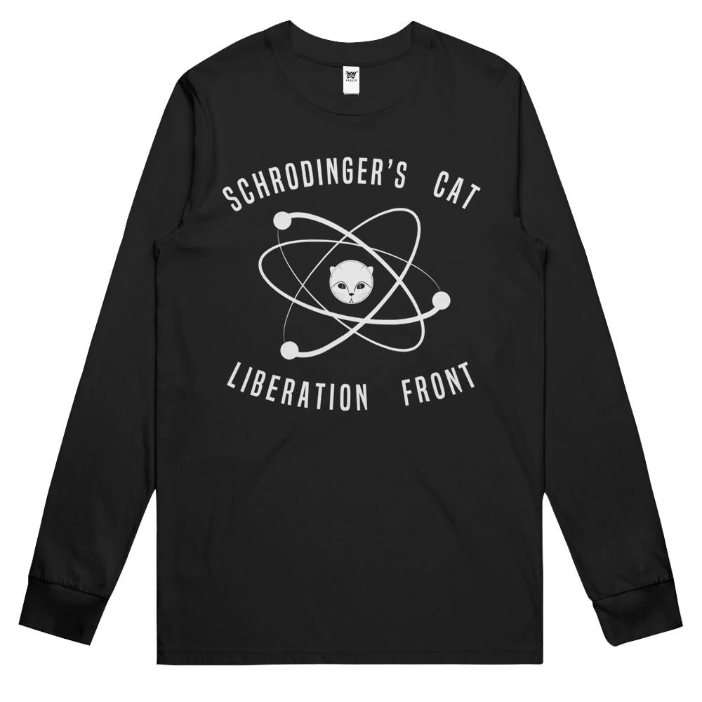 Schrodingers Cat Shirt, Atom Kitten Science Tee Apparel- Long Sleeve T Shirts