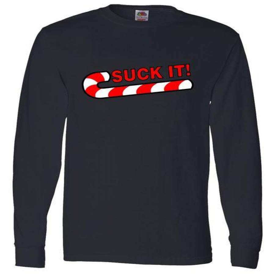 Suck It Candy Cane Long Sleeve T-Shirt