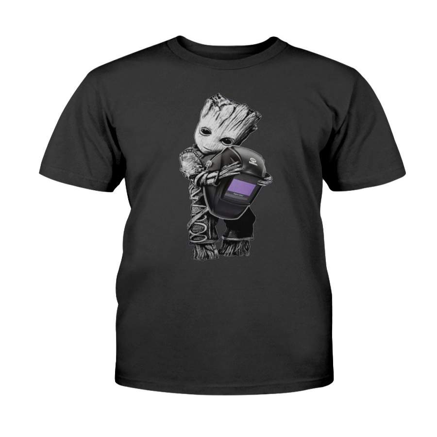 Baby Groot Hug Welding Helmet TShirt