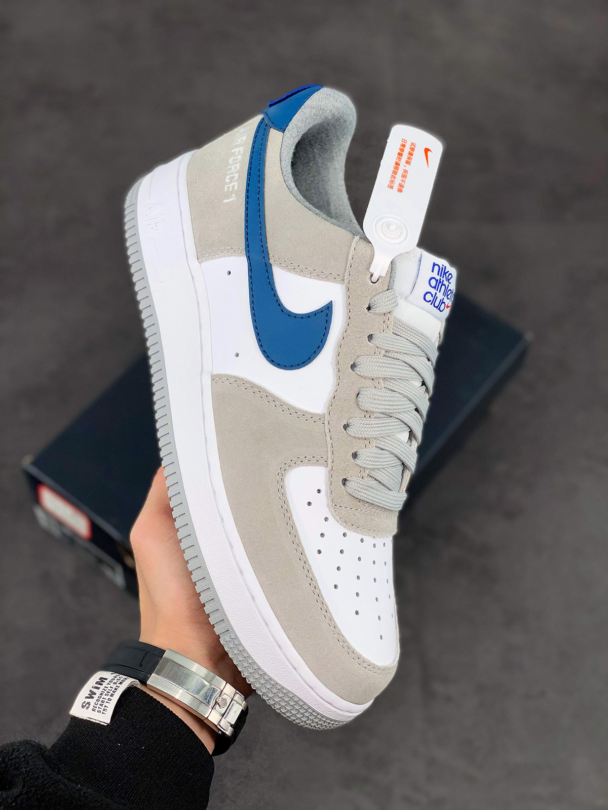 Nike Air Force 1 Low Athletic Club Light Smoke GreyMarina-White 5340464