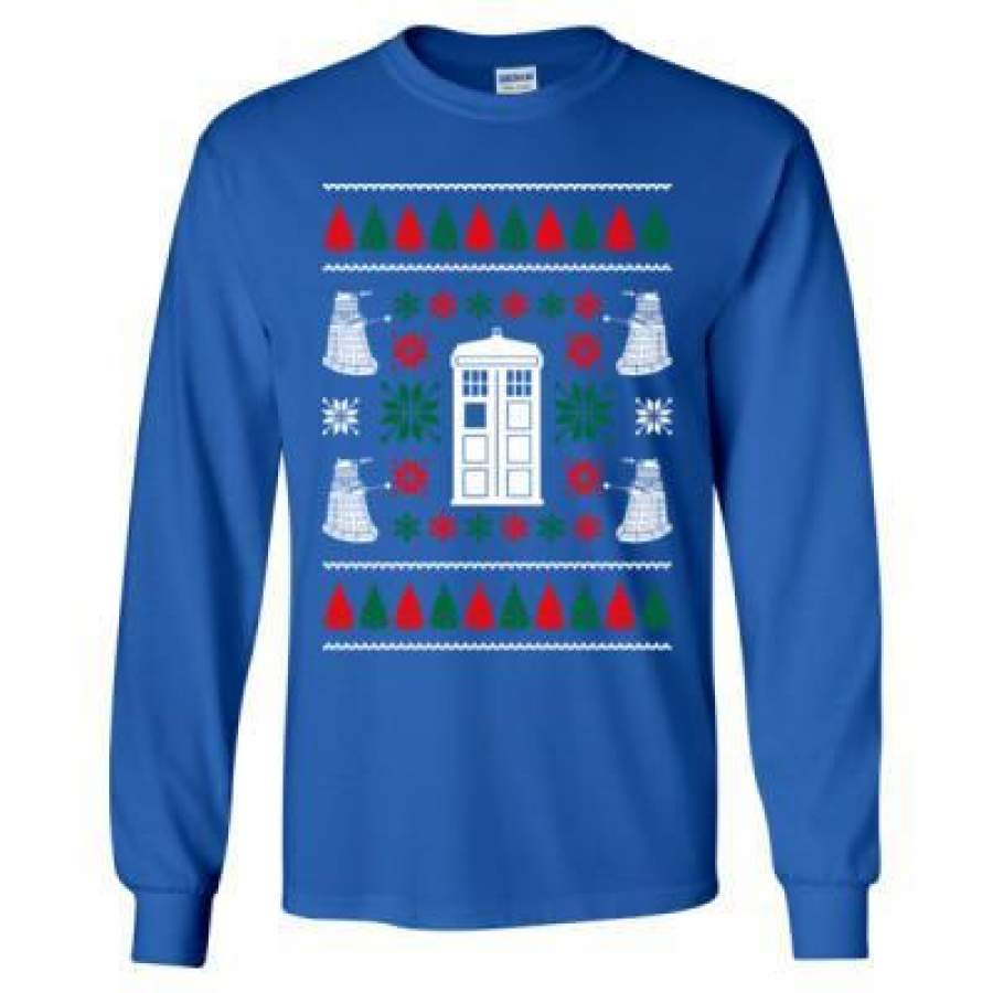 AGR Dr Who Doctor Ugly Christmas Sweater Xmas – Long Sleeve T-Shirt