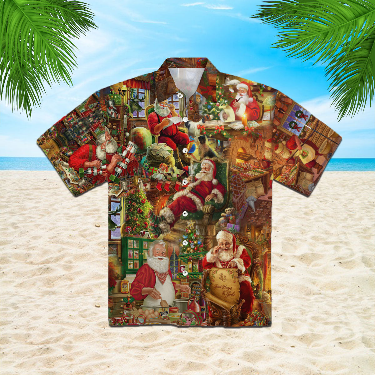 Santa Claus In Daily Life Christmas Hawaii Shirt For Men And Women Ha75032