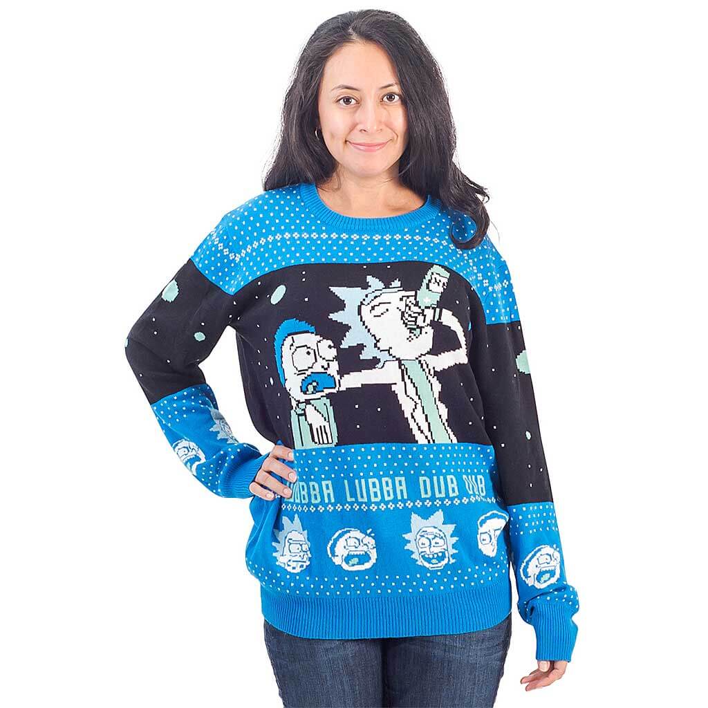 Women’S Wubba Lubba Dub Dub – Rick And Morty Ugly Christmas Sweater