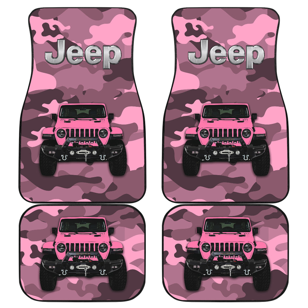 Pink Jeep Camouflage Car Floor Mats Car Accessories