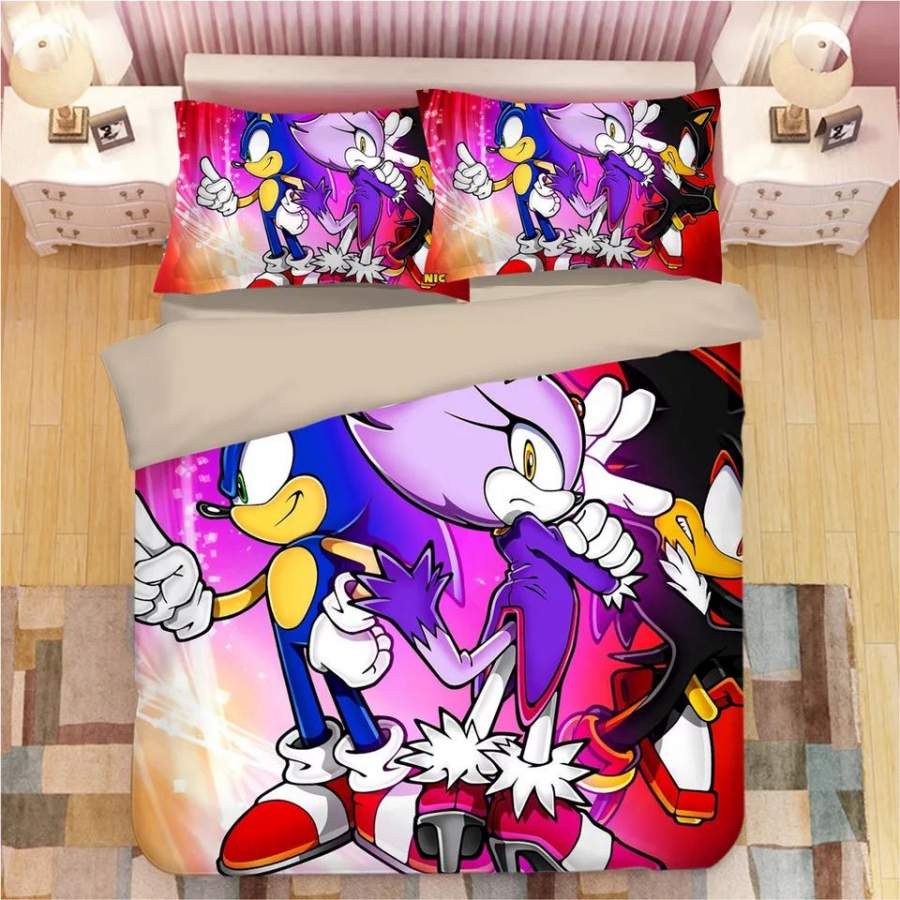 Sonic The Hedgehog #5 Duvet Cover Quilt Cover Pillowcase Bedding Set Bed Linen