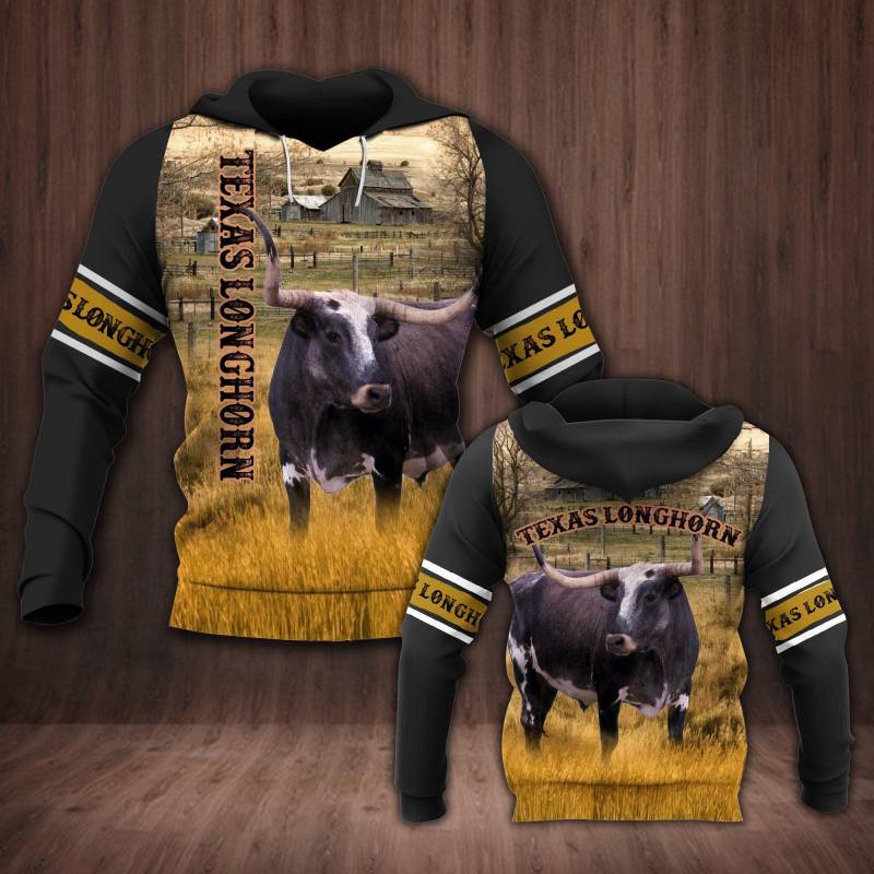 Animal Cale Texas Longhorn V098 Hoodie