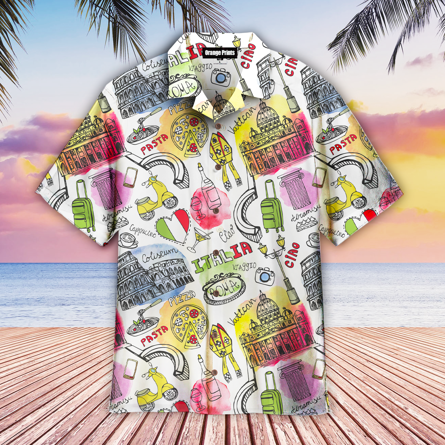 Italy Colorful Hawaii Shirt For Men Women Ha37835