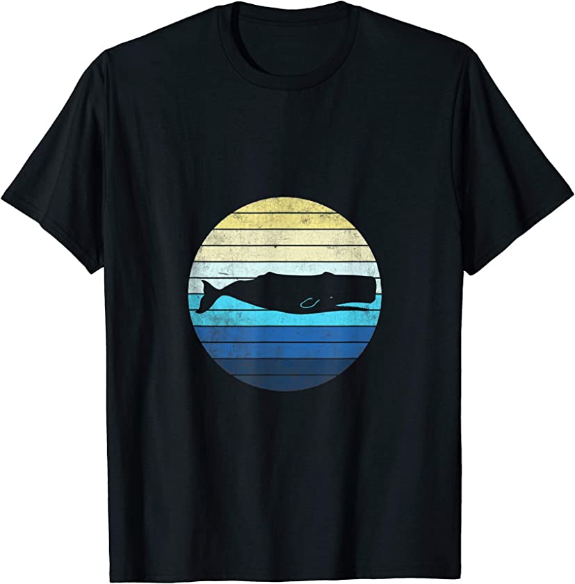 Vintage Whale Gift for Sperm Whale Lover Animal Ocean T-Shirt