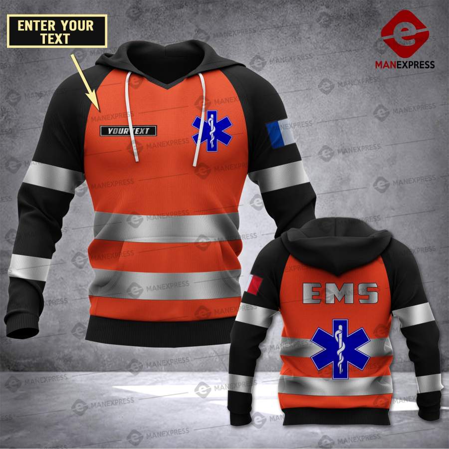 Soldier France EMS-Paramedic 3D printed hoodie NQA