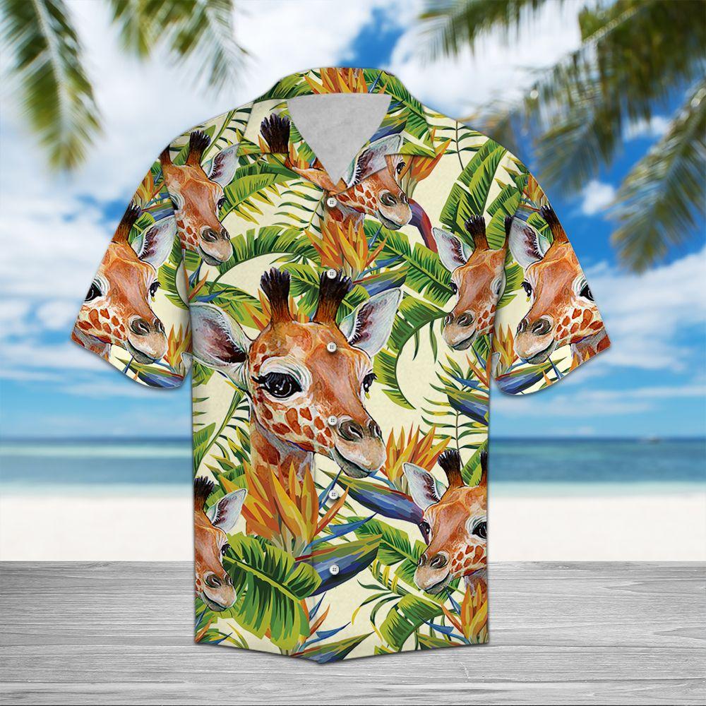 Giraffe Banana Palm Hawaii Shirt For Hawaii Aloha Ha99121