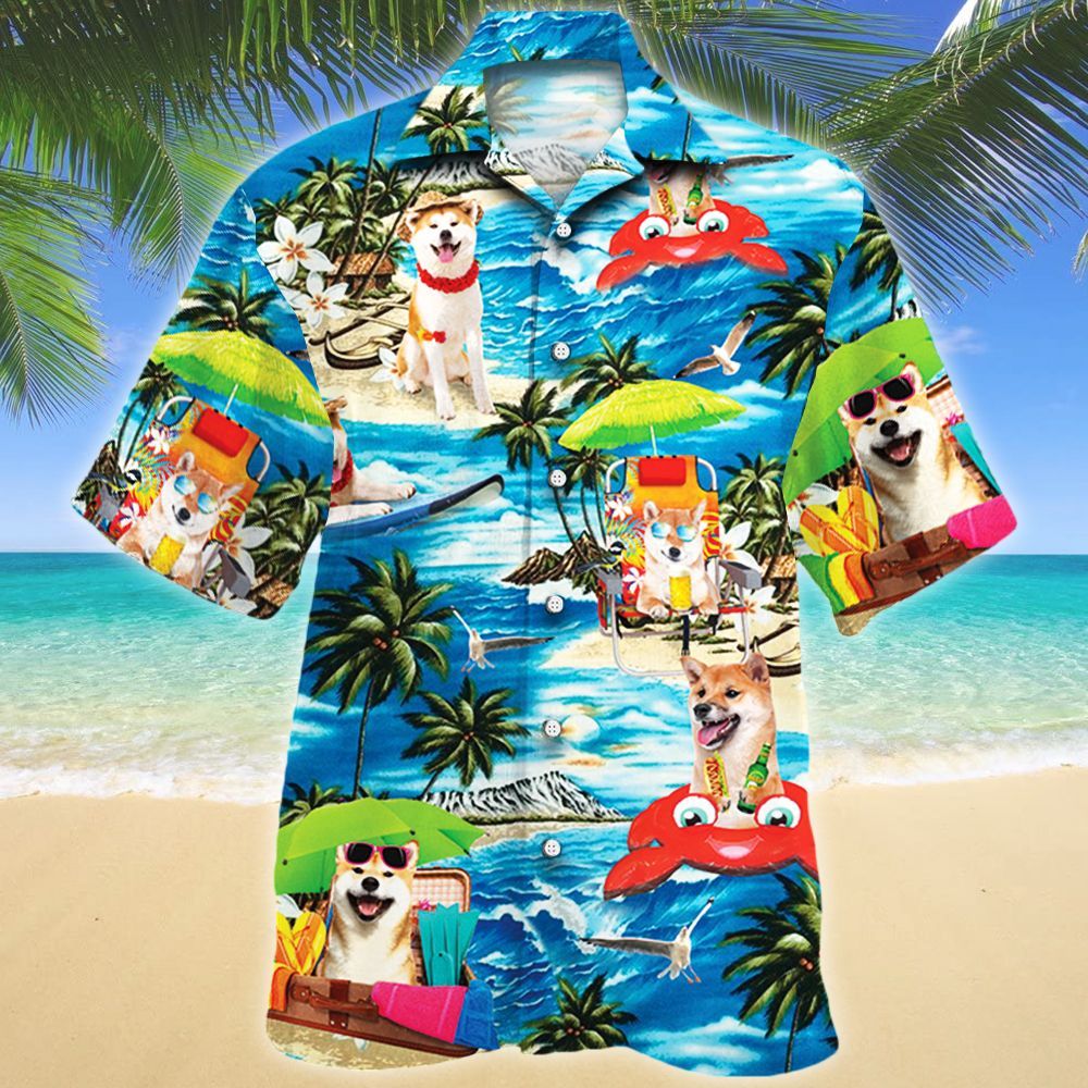 Shiba Inu Dog Lovers Beach Vibe Hawaiian Shirt Ha36833