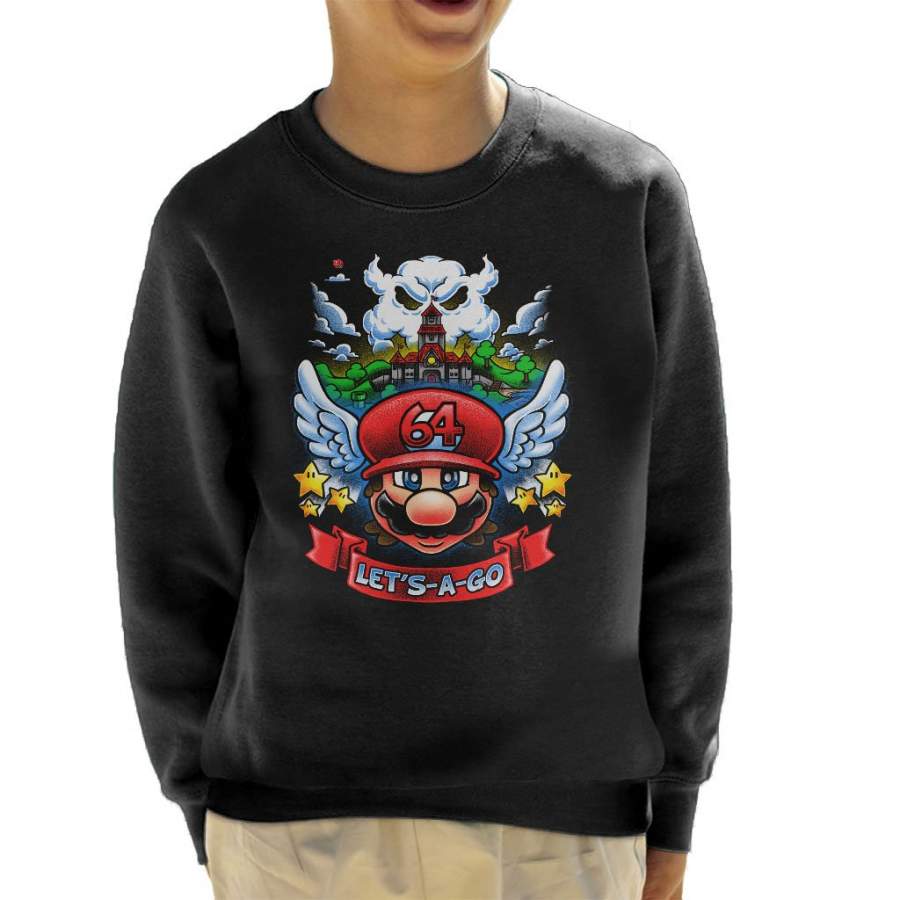 Super Mario 64 Tribute Colour Kid’s Sweatshirt