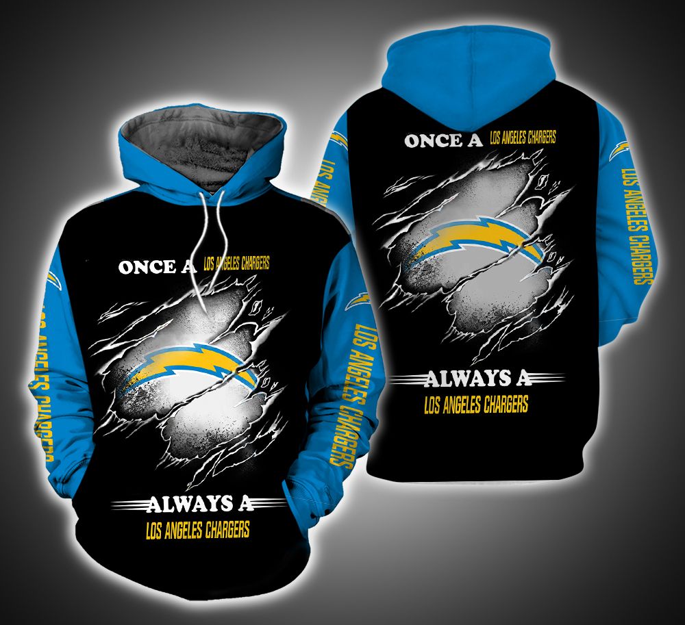 Always a Los Angeles Chargers Fan 3D Print Hoodie