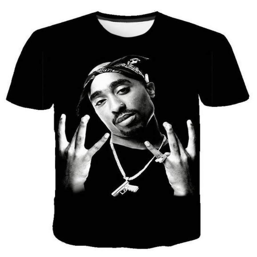 2019 New Summer New Fashion Men Women t shirt Rapper 2pac Tupac 3d Print Hip hop T shirts Casual Cool tshirt Men Plus Size 5XL