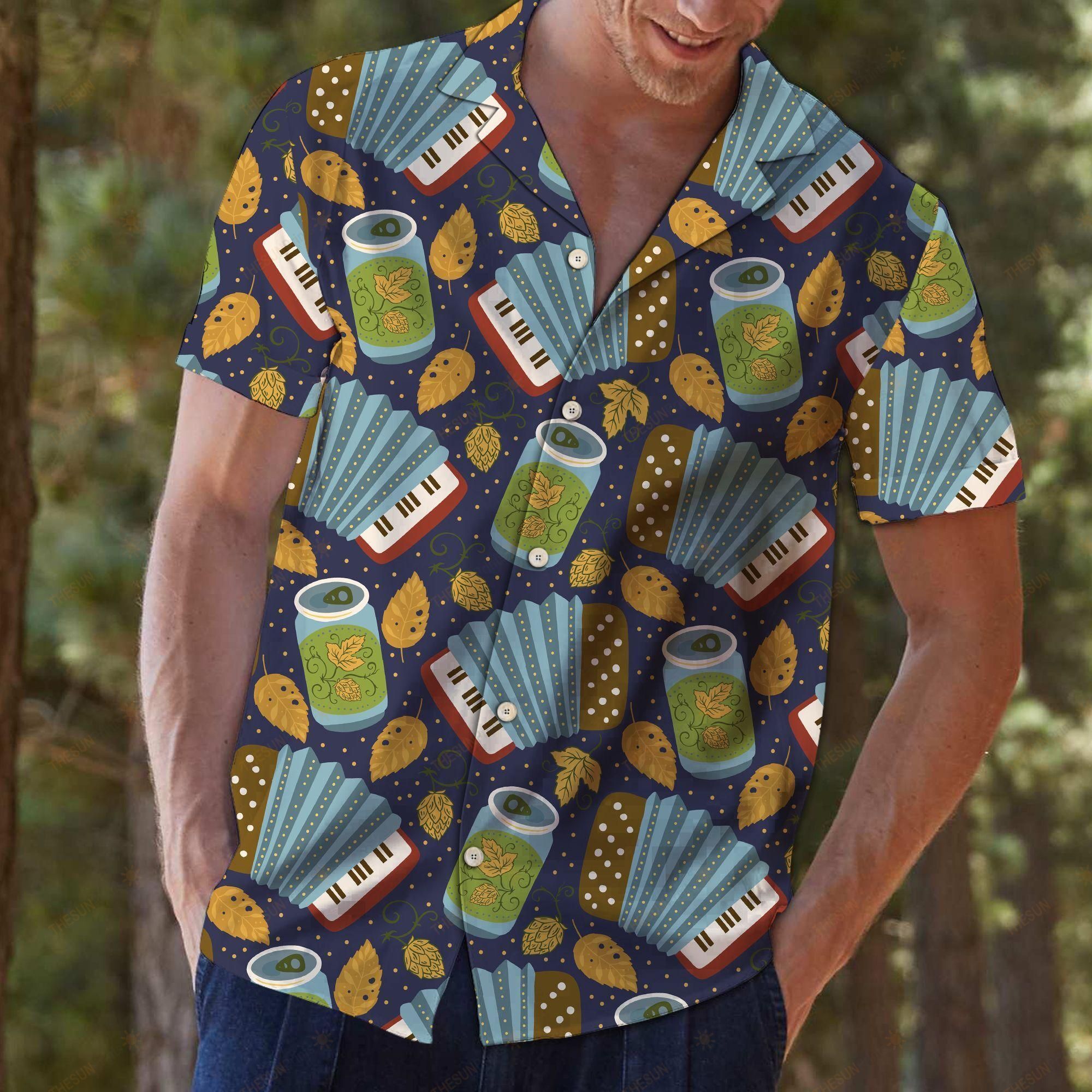 Accordion Beer Hawaiian Shirt Ha66685