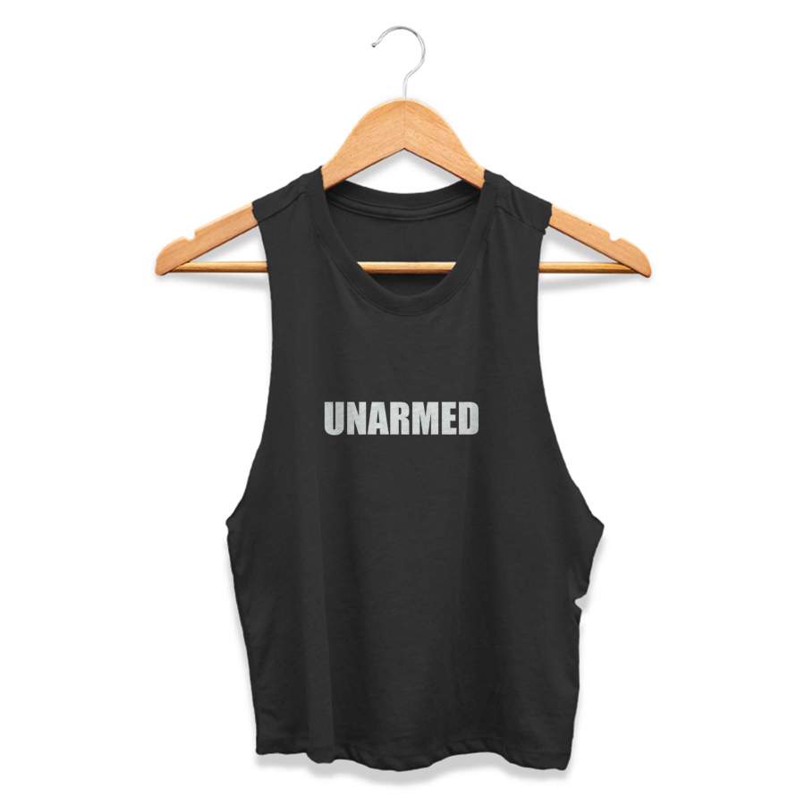 Unarmed Peaceful Protest Citizen Michael Brown Freddie Gray Black Lives Matter Ferguson Carolina St Louis Baltimore Texas CPY Womans Crop Tanktop Tee