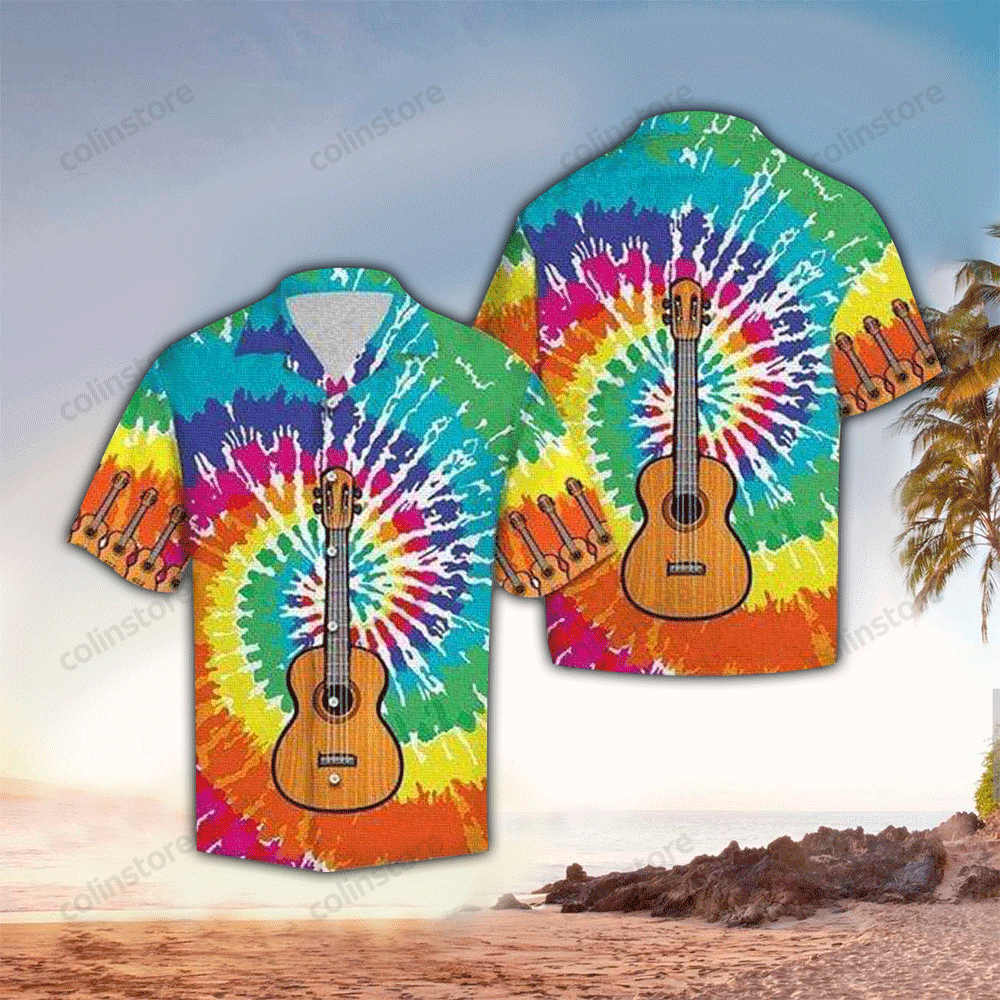 Guitar Hippie Hawaii Shirt Aloha Ha102510