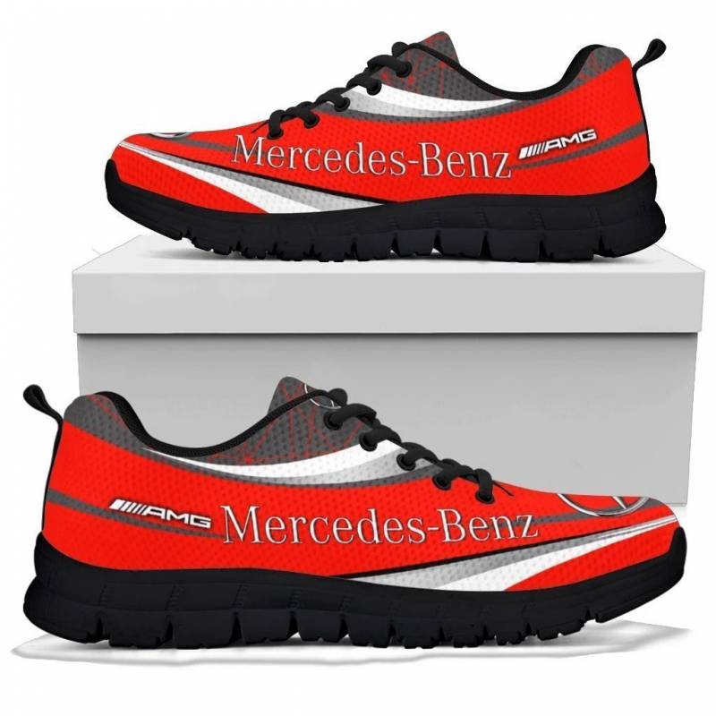 3D Printed Mercedes Benz- BDA Sneakers Ver6 For Men & Women (Red)