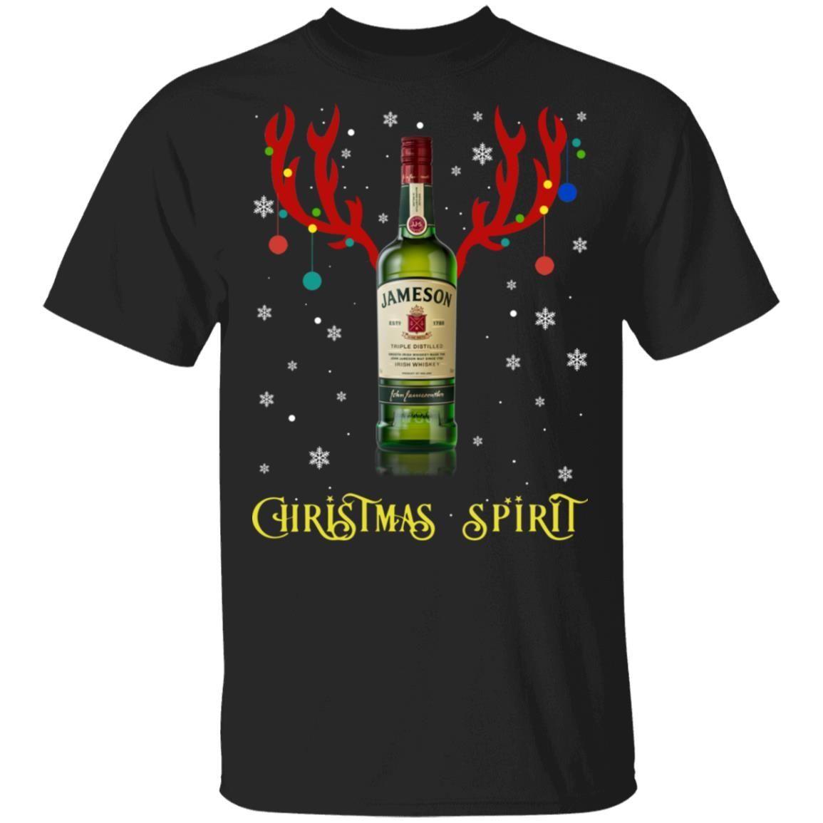 Christmas Spirit Reindeer Jameson Irish Whisky Shirt