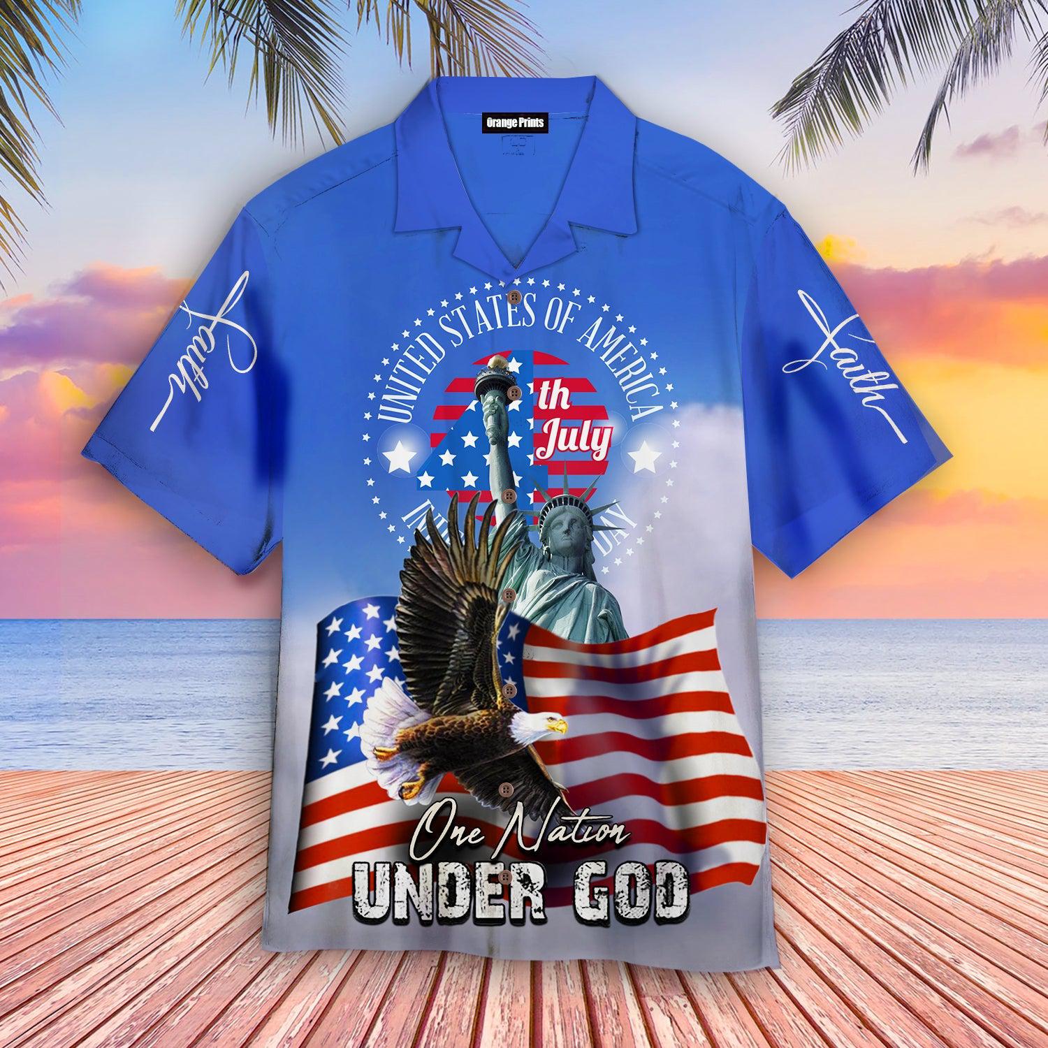 Of July One Nation Under God Independence Day Hawaii Shirt For Men Women Ha20857