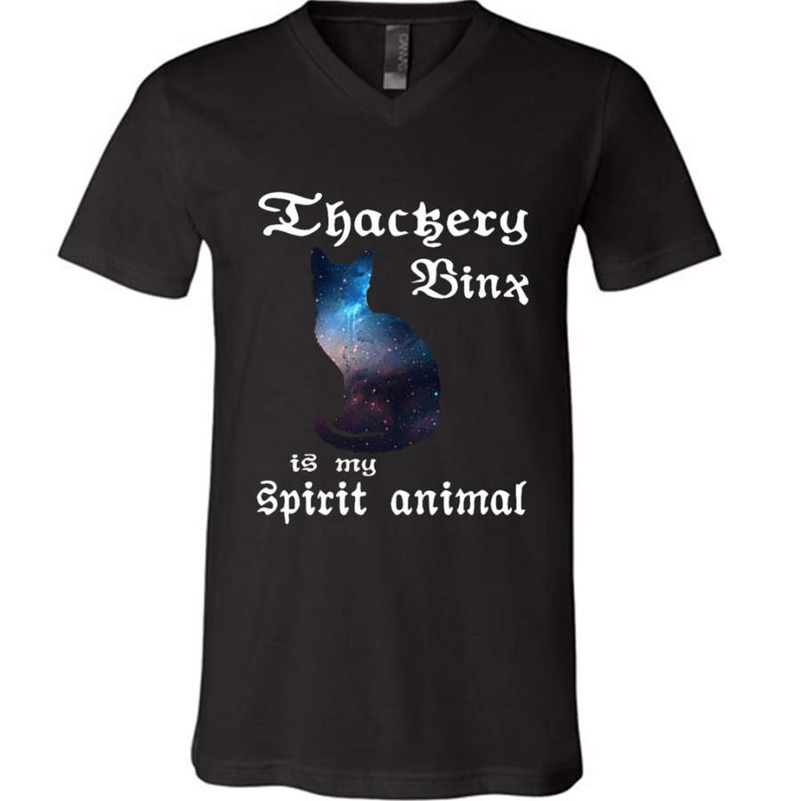 Thackery Binx Is My Spirit Animal – Canvas Unisex V-Neck Shirt