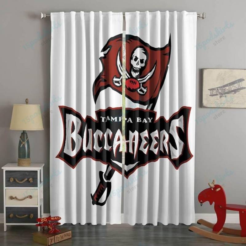 3D Printed Tampa Bay Buccaneers Style Custom Living Room Curtains