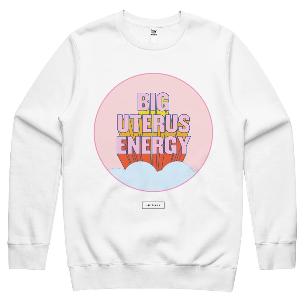 Big Uterus Energy (Uterus Optional) Crewneck Sweatshirt