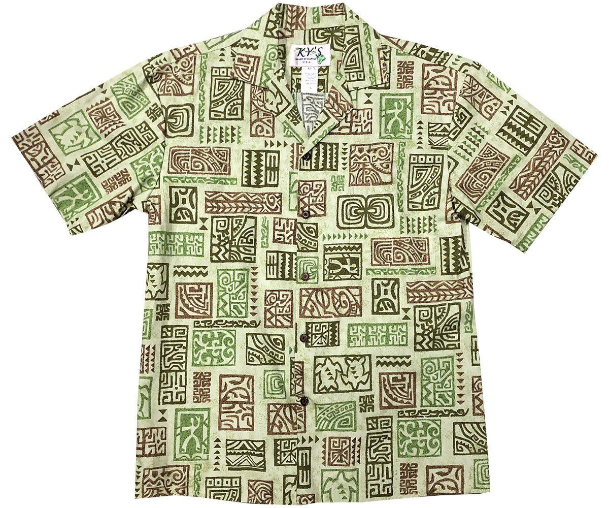 Story Glyphs Green Hawaii Shirt Ha10836