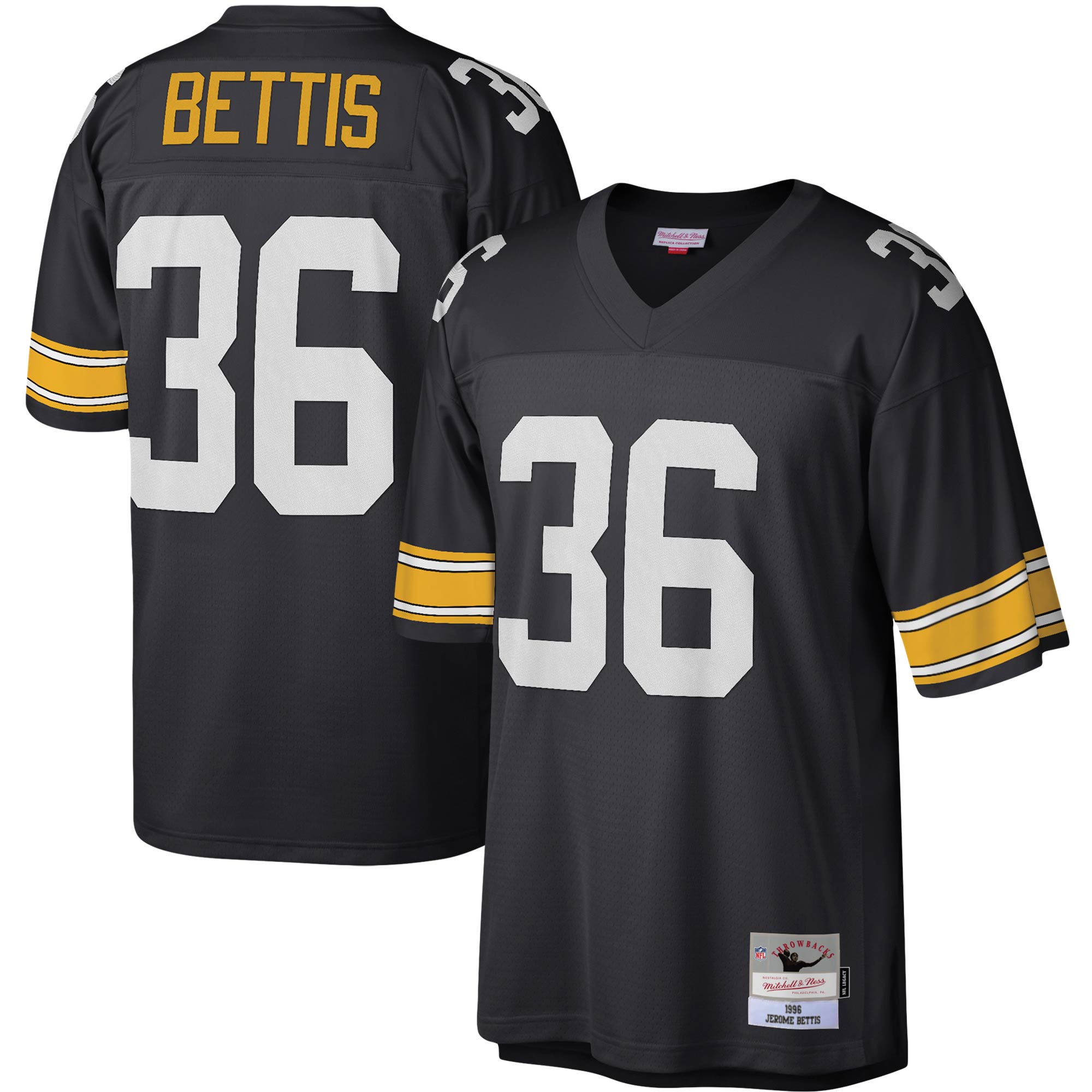 Jerome Bettis Pittsburgh Steelers Mitchell & Ness Legacy Replica Jersey – Black