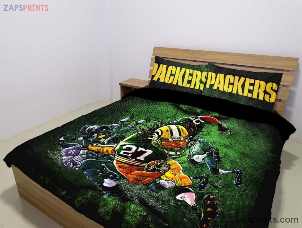 Green Bay Packers Players V13 3D Printing Bedding Set Gift For Fan Football Lovers