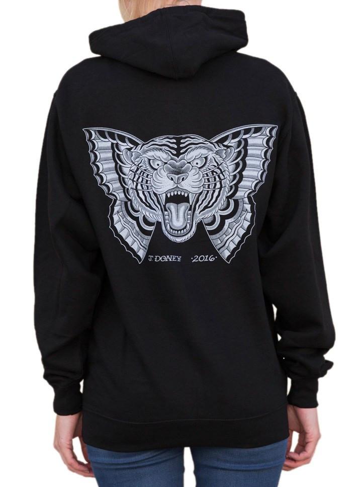 Women’S Flying Tiger Hoodie By Black Market Art