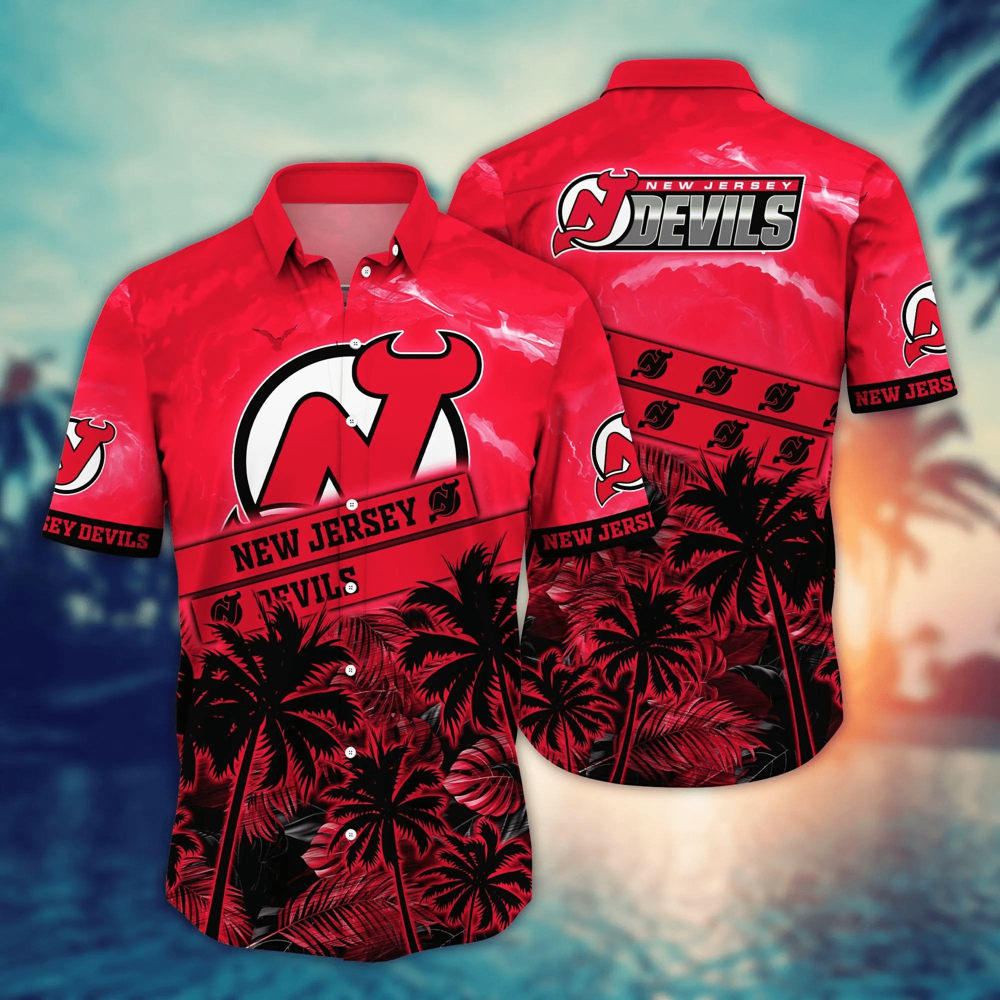 New Jersey Devils Nhl Hawaiian Shirt Sunscreentime Aloha Shirt