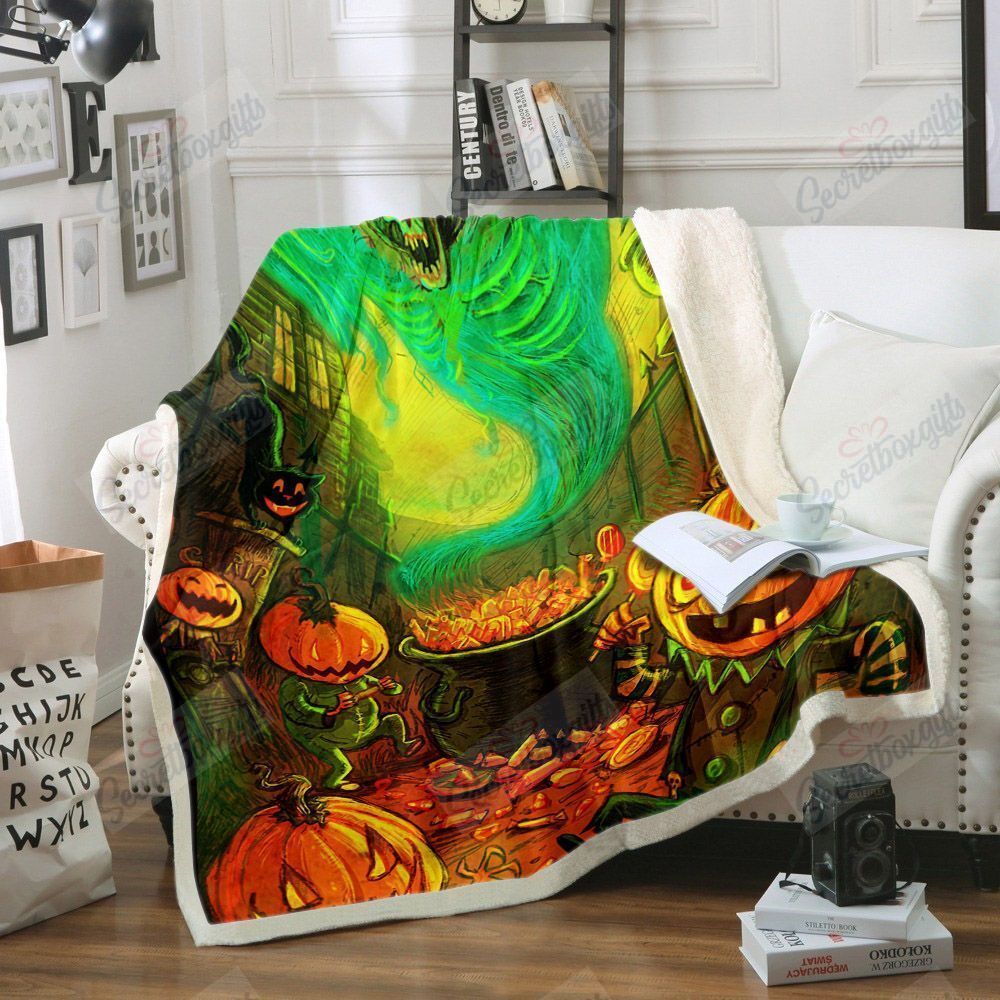 Happy Halloween Strange Meal Gs-Ld1510Mt Fleece Blanket