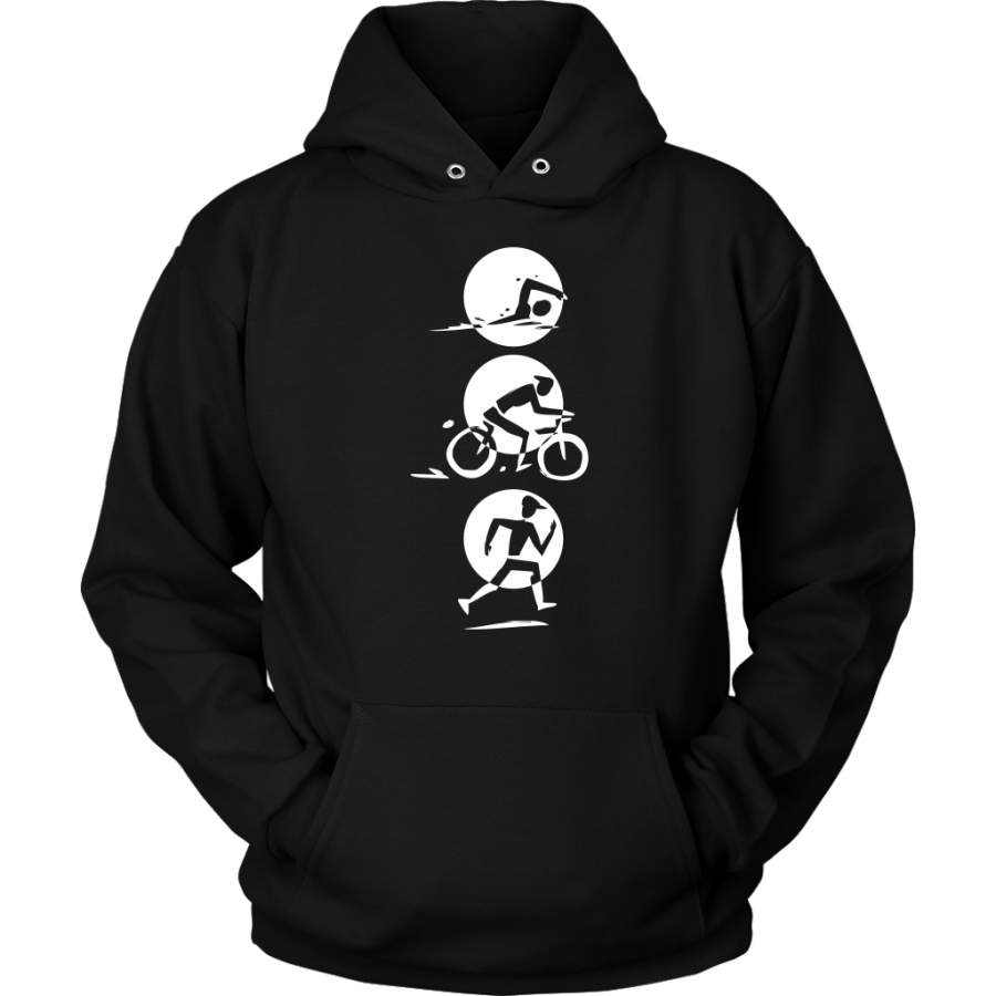 Triathlon, Running, Biking, Swimming Love Sports Hoodie