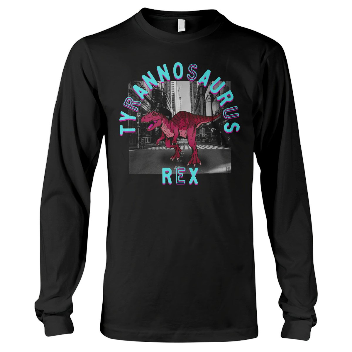 T-Square T-Rex Dinosaur Ez21 1712 Long Sleeve T-Shirt