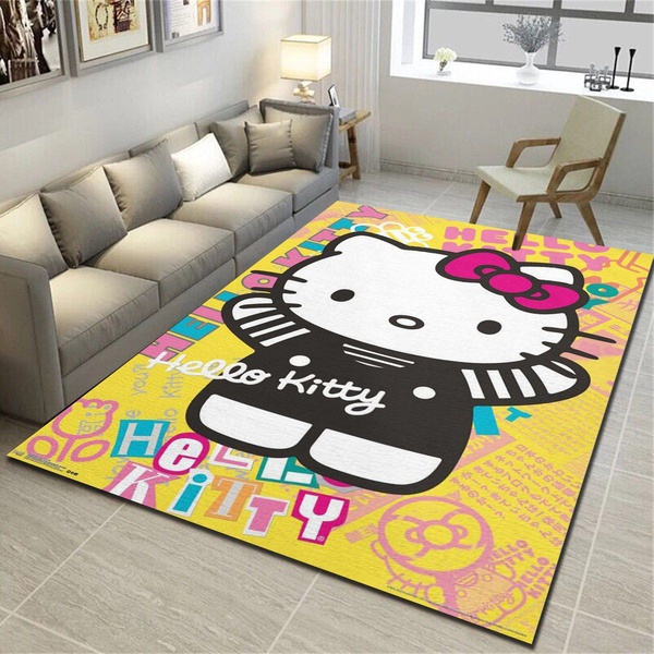 Hello Kitty Colorful Rug, Living Room Bedroom Carpet – Cucumint Store