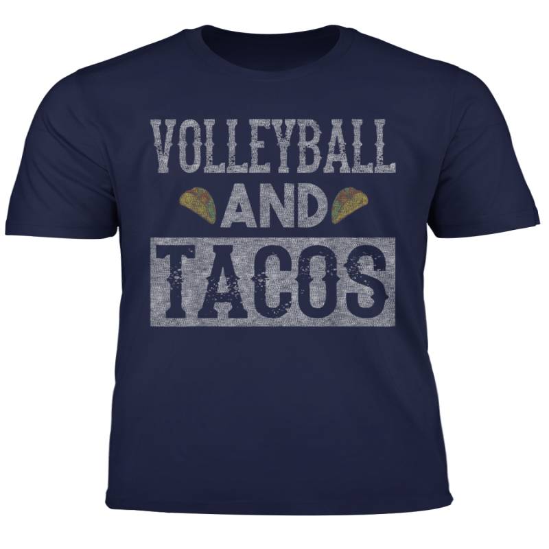 Volleyball And Tacos Funny Taco Distressed T Shirt