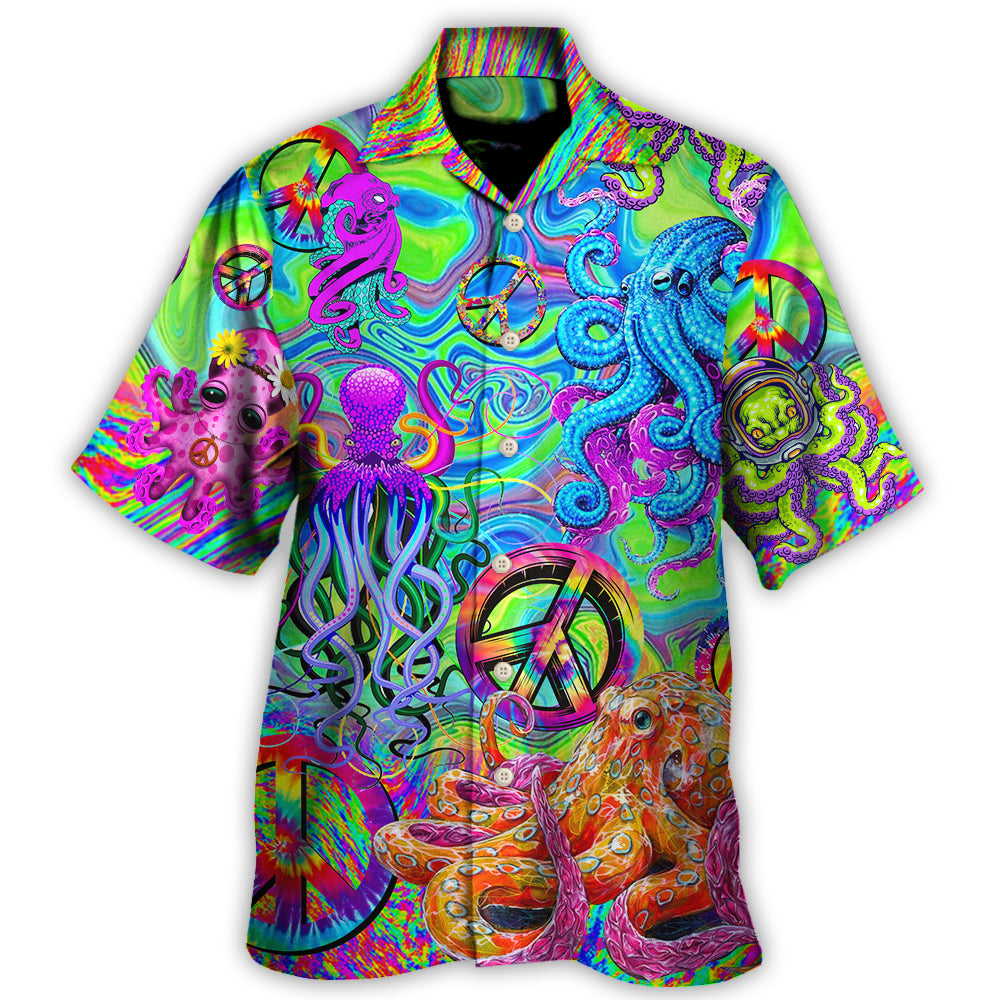 Hippie Funny Octopus Colorful Tie Dye Hawaii Shirt Ha56674