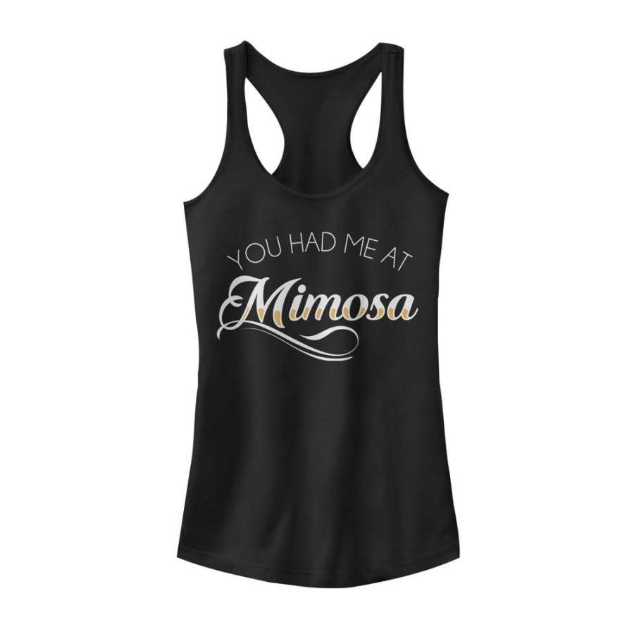 CHIN UP Junior’s Had Me at Mimosa  Racerback Tank Black