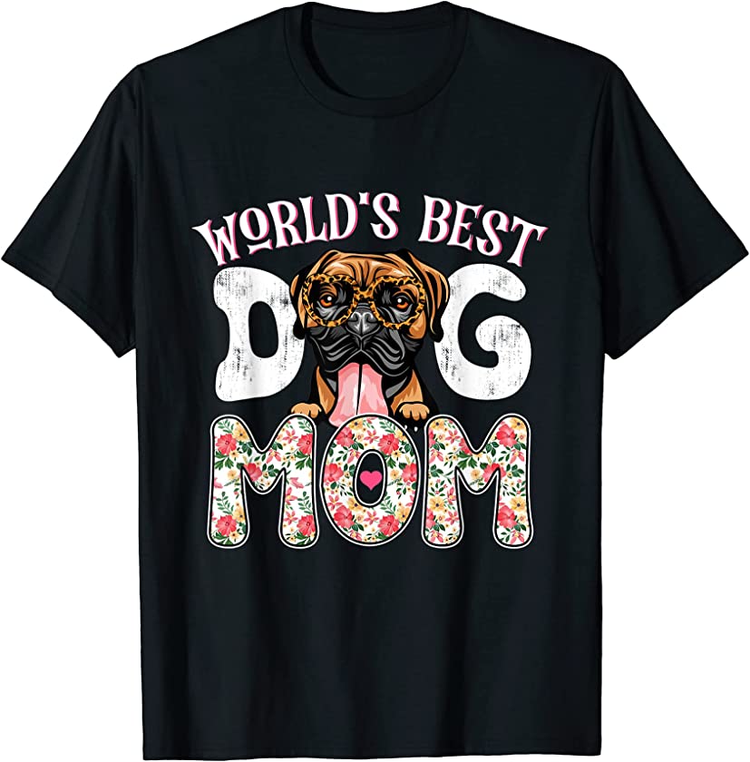 World’s Best Boxer Dog Mom Leopard Funny Mother’s Day For T-Shirt