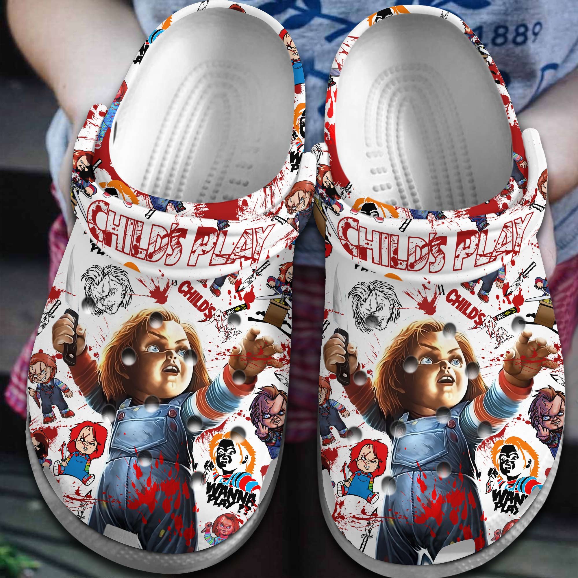 Child’s Play Movie Halloween Crocs Crocband Clogs Shoes Comfortable For Men Women and Kids 2